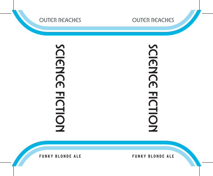 Tap Handle Stickers - Science Fiction - Funky Blonde Ale