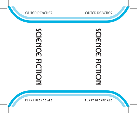 Tap Handle Stickers - Science Fiction - Funky Blonde Ale