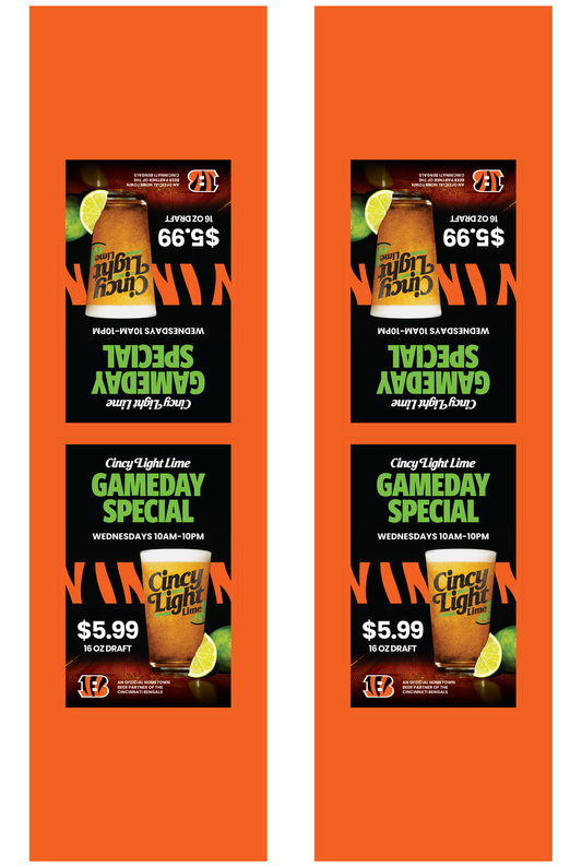Signage - Table Tents - Cincy Light Lime x Bengals