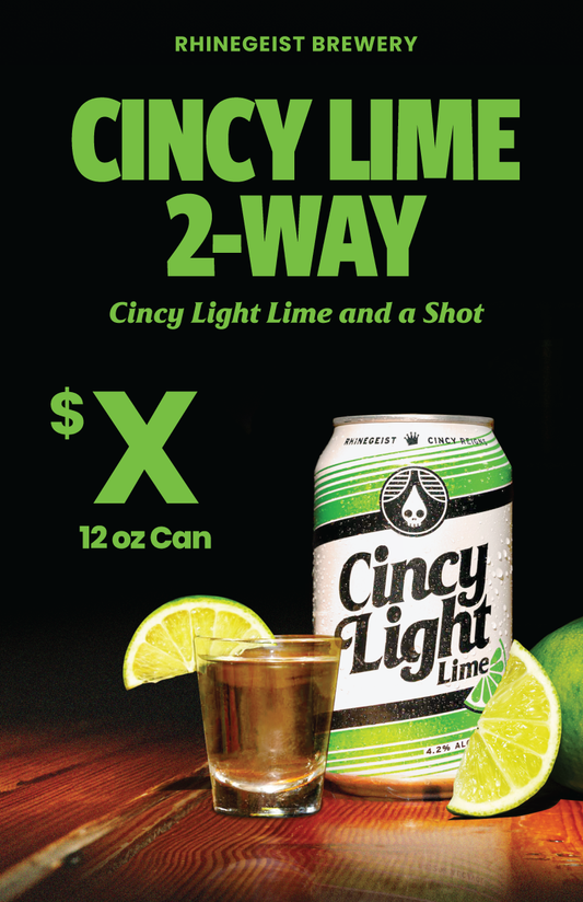 Poster - Now Serving - Cincy Light Lime - 2 way