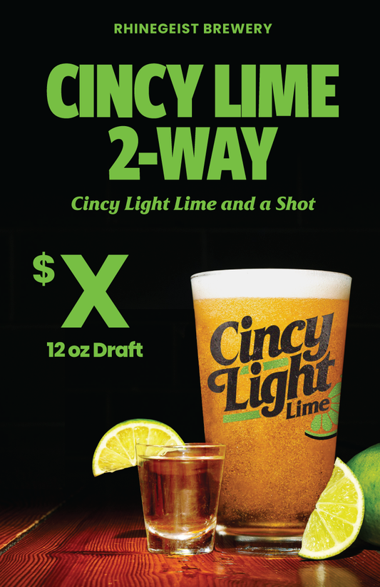 Poster - Now Serving - Cincy Light Lime - 2 way