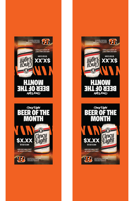 Signage - Table Tents - Cincy Light x Bengals