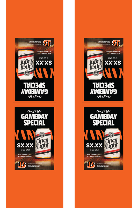 Signage - Table Tents - Cincy Light x Bengals