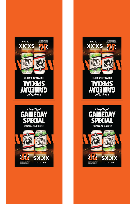 Signage - Table Tents - Cincy Light Family x Bengals