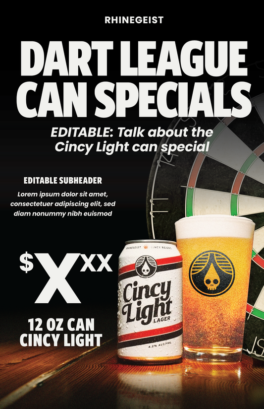 Posters - On Premise - Cincy Light - Beer League