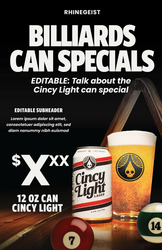 Posters - On Premise - Cincy Light - Beer League