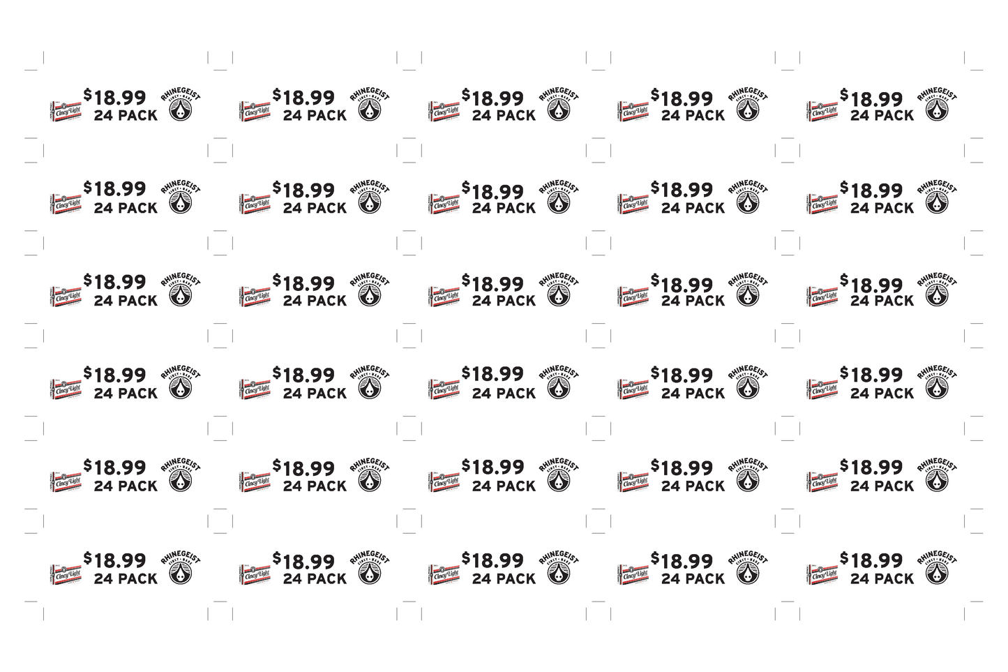 Shelf Strips - Cincy Light - Lager