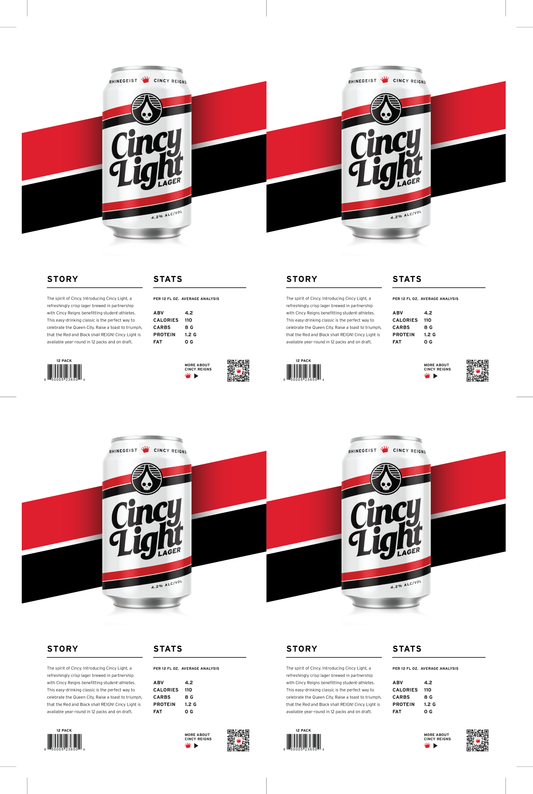 Sales Sheets - Cincy Light - Lager