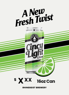 Cooler Sticker - Cincy Light Lime 16oz