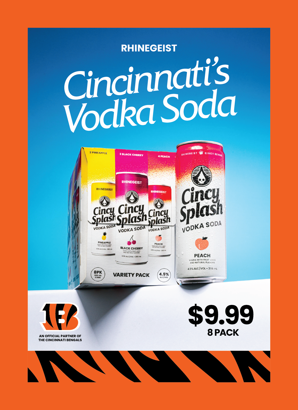 Cooler Sticker - Cincy Splash X Bengals