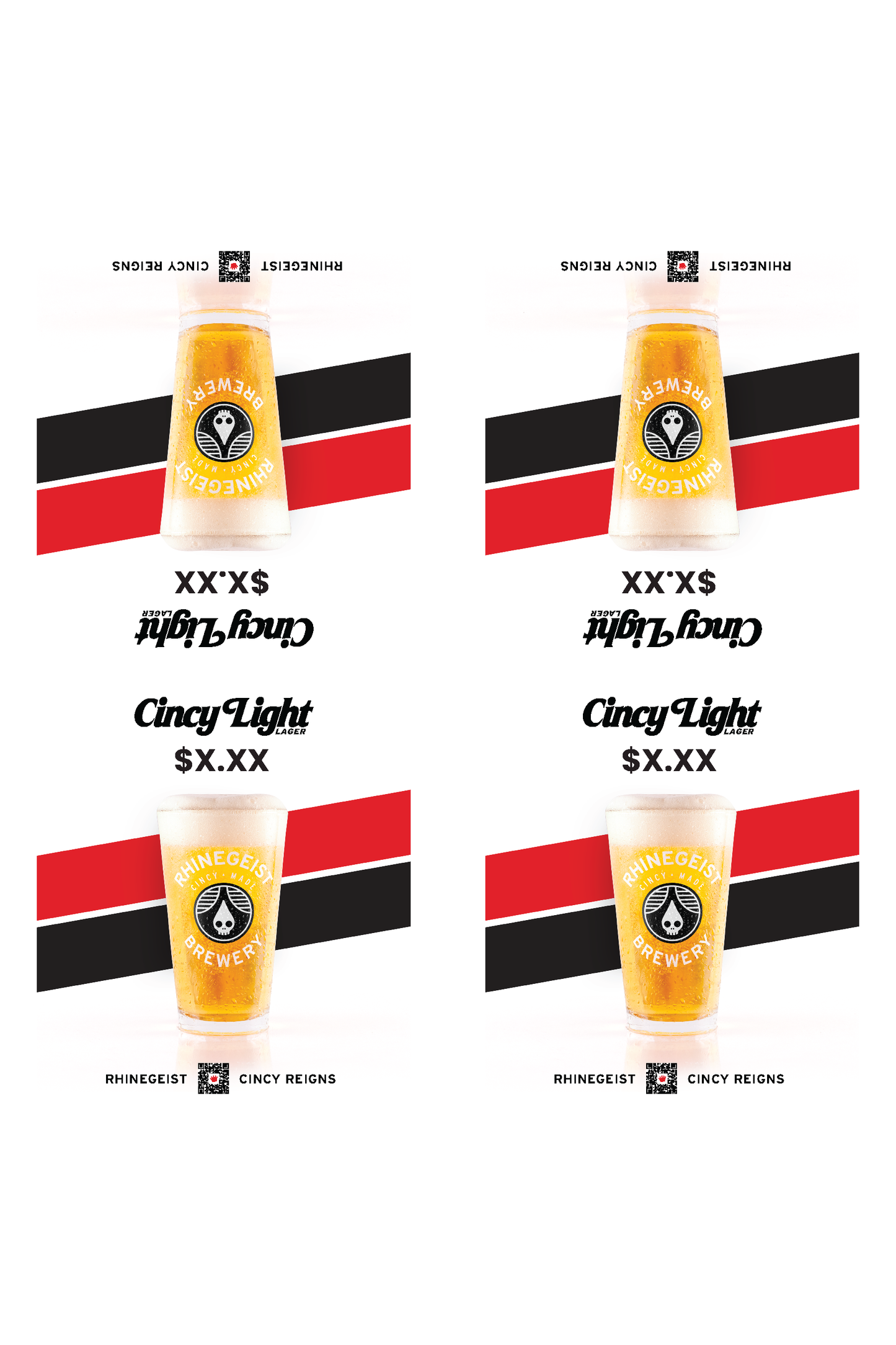Signage - Table Tents - Cincy Light - Lager