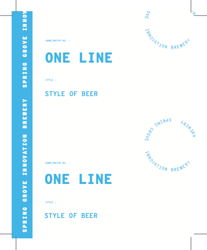 SPRING GROVE - TAP HANDLE STICKERS - EDITABLE