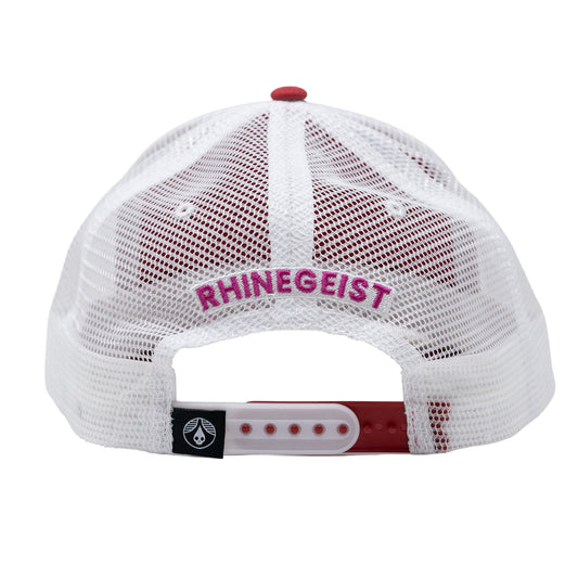 Hat - High Skulldrop LW Cotton Trucker - Crimson Pink