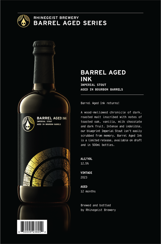 Sales Sheets - Barrel Aged Ink - Imperial Stout Aged in Bourbon Barrels