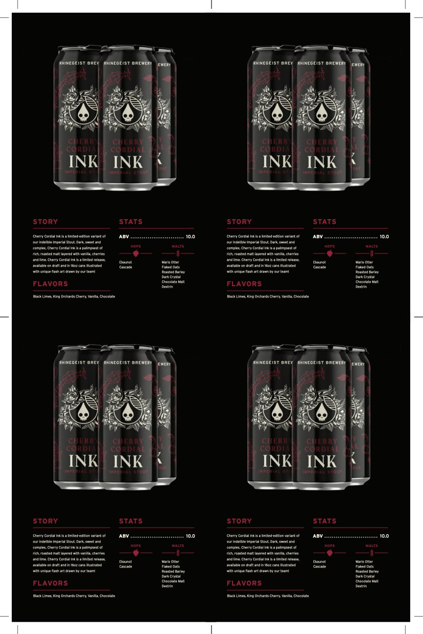 Sales Sheets - Cherry Cordial Ink - Imperial Stout