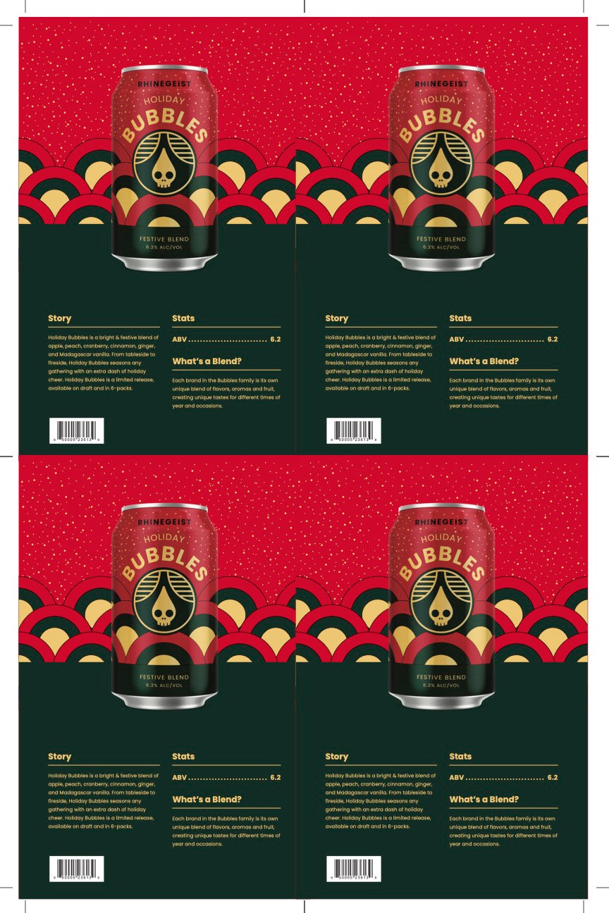 Sales Sheets - Holiday Bubbles