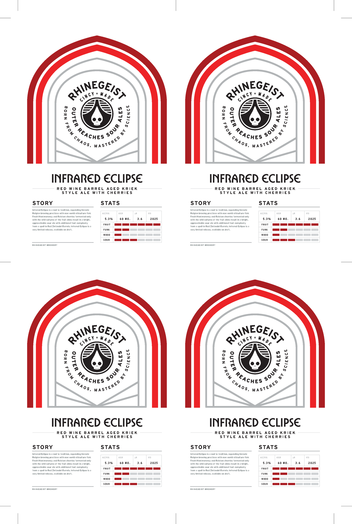 Sales Sheets - Outer Reaches- Infrared Eclipse - Kriek Style Ale with Cherries