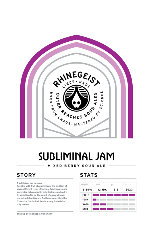 Sales Sheets - Subliminal Jam - Mixed Berry Sour Ale