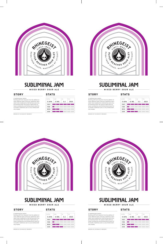 Sales Sheets - Subliminal Jam - Mixed Berry Sour Ale