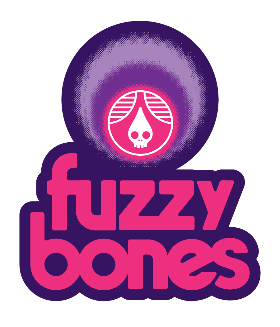 Sticker - Fuzzy Bones - Skulldrop Duo - Blackberry Hibiscus- 50pk