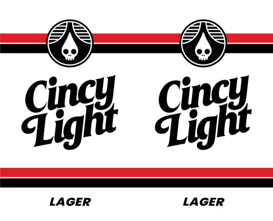 Tap Handle Stickers - Cincy Light - Lager