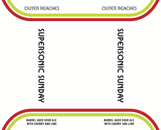 Tap Handle Stickers - Supersonic Sunday