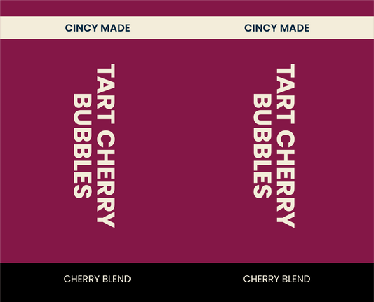 Tap Handle Stickers - Tart Cherry Bubbles