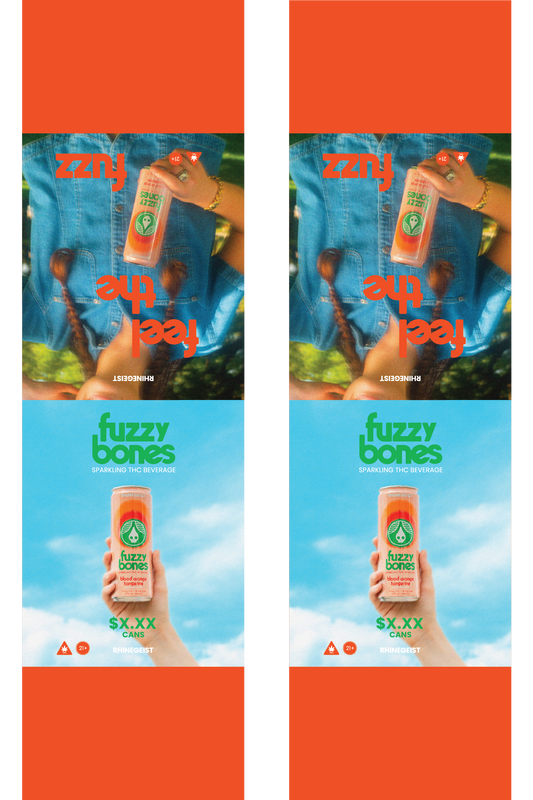 Signage - Table Tents - Fuzzy Bones - Blood Orange Tangerine
