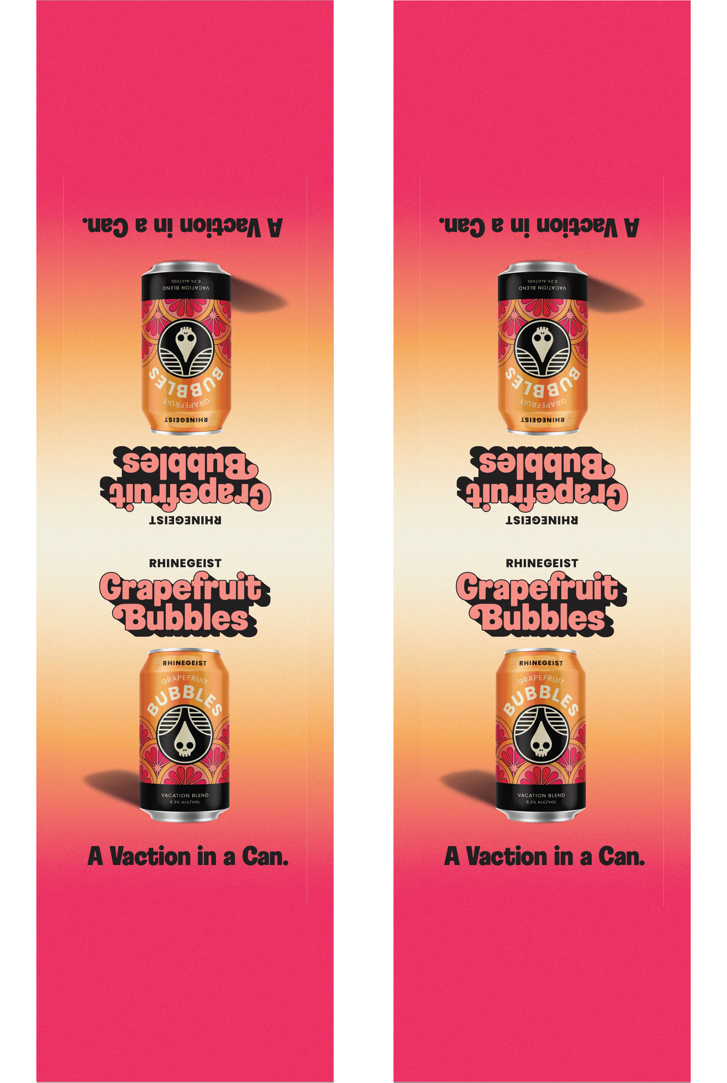 Signage - Table Tents - Grapefruit Bubbles