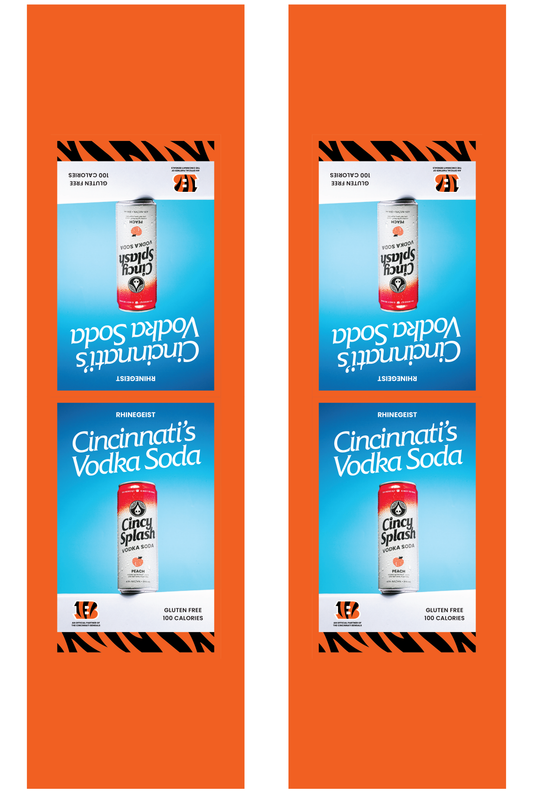 Signage - Table Tents - Cincy Splash x Bengals - Peach
