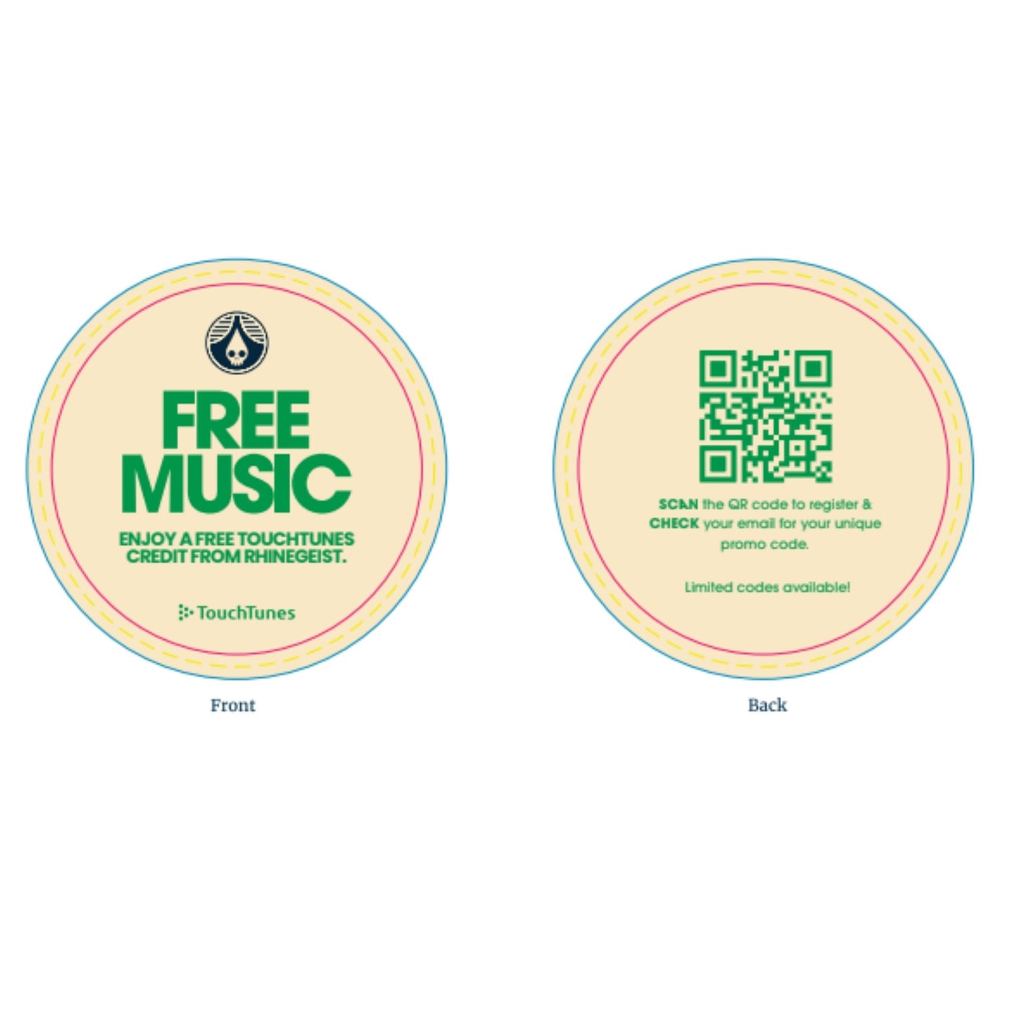 Coaster Sleeve - Touch Tunes - 125pk