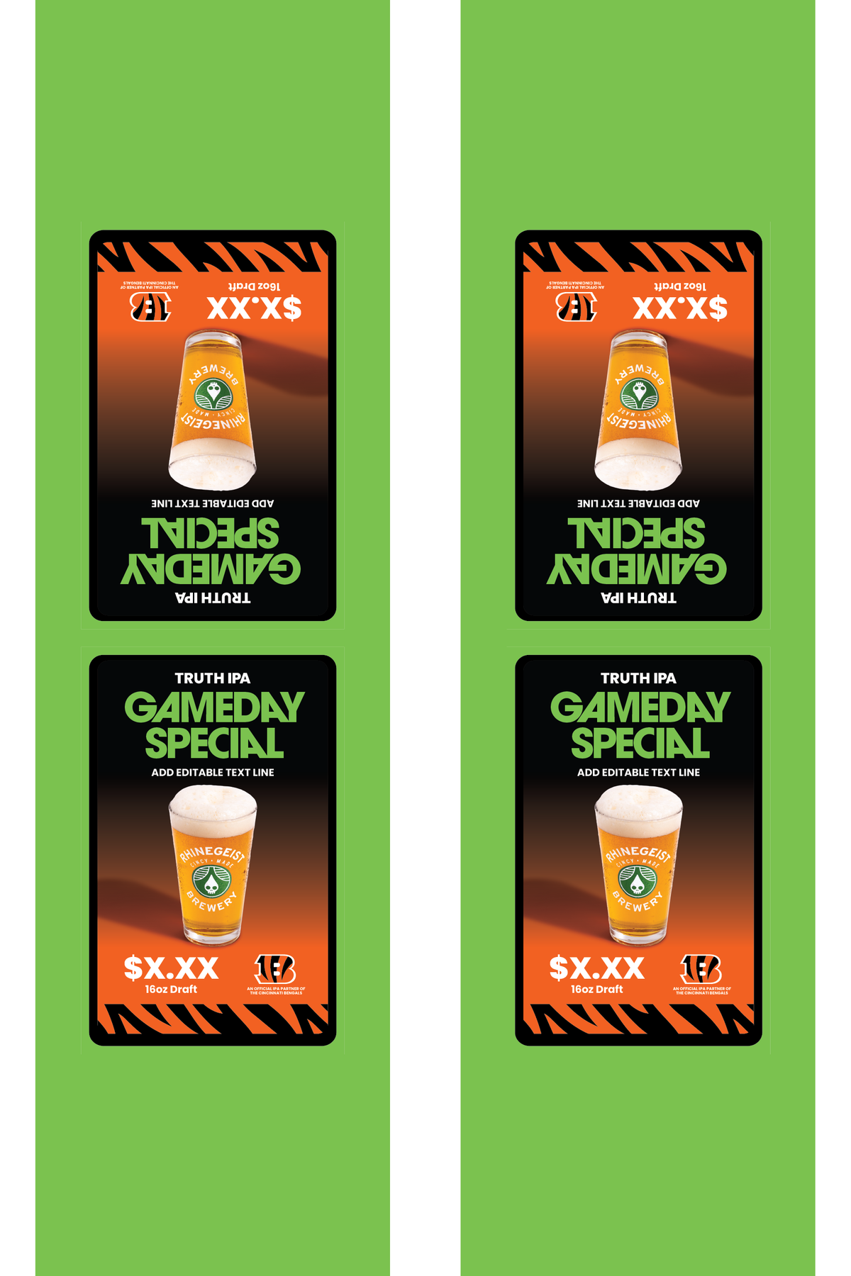 Signage - Table Tents - Truth x Bengals