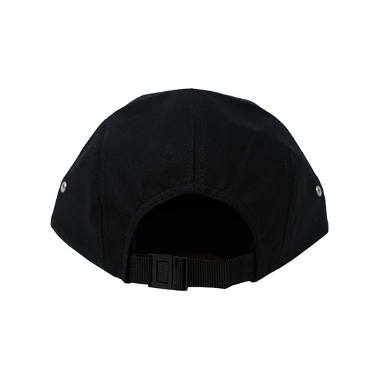 Hat - Black 5 Panel Patch Hat