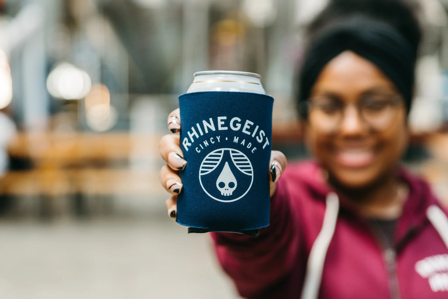 Koozie - Navy Rhinegeist - 12oz