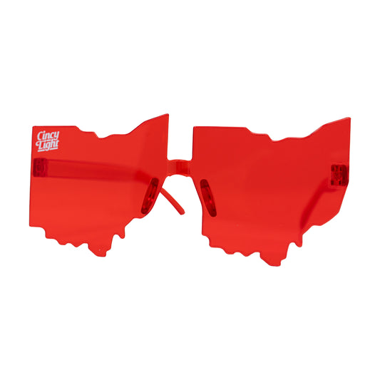 Sunglasses - Cincy Light Ohio - Acrylic Red