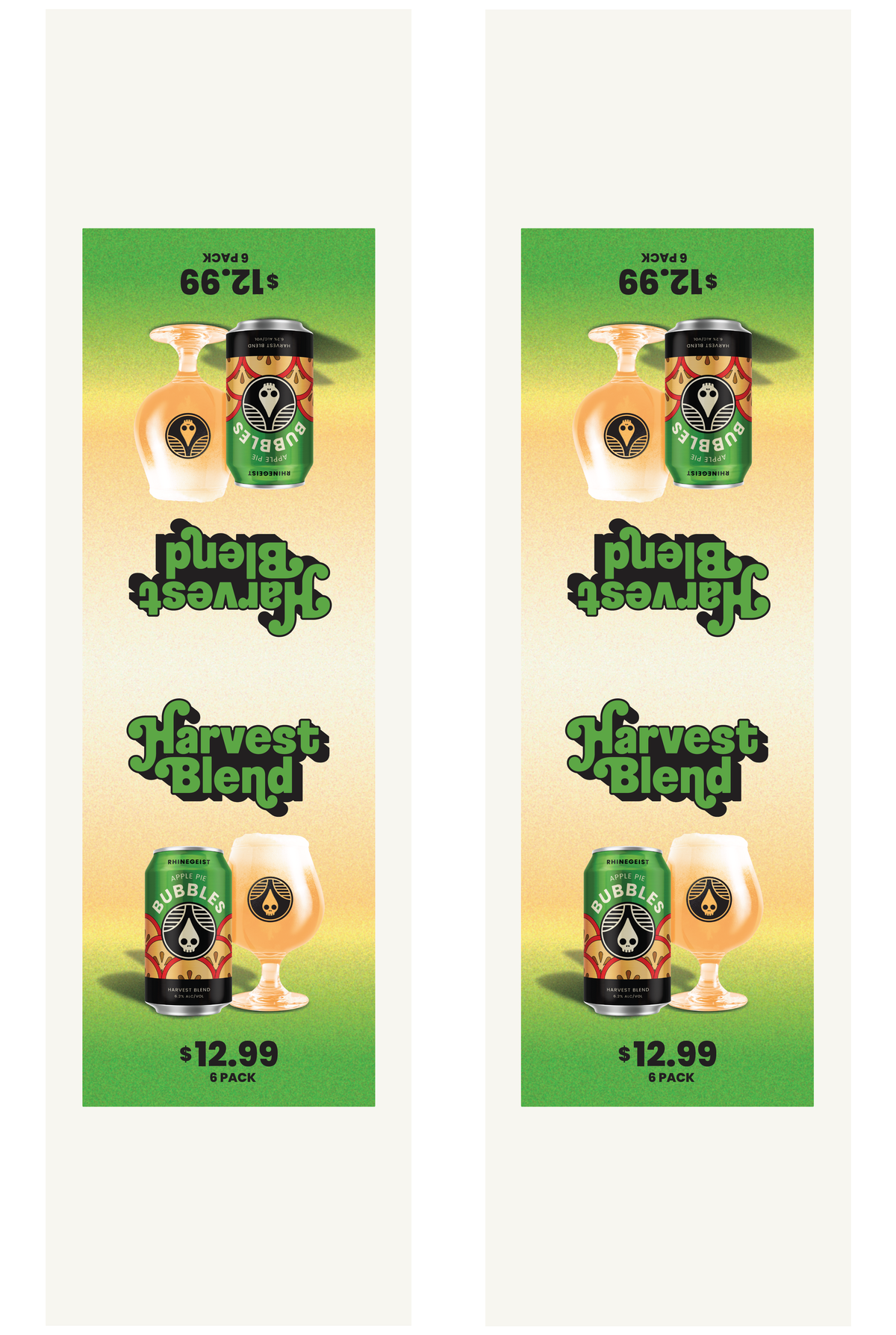 Signage - Table Tents - Apple Pie Bubbles