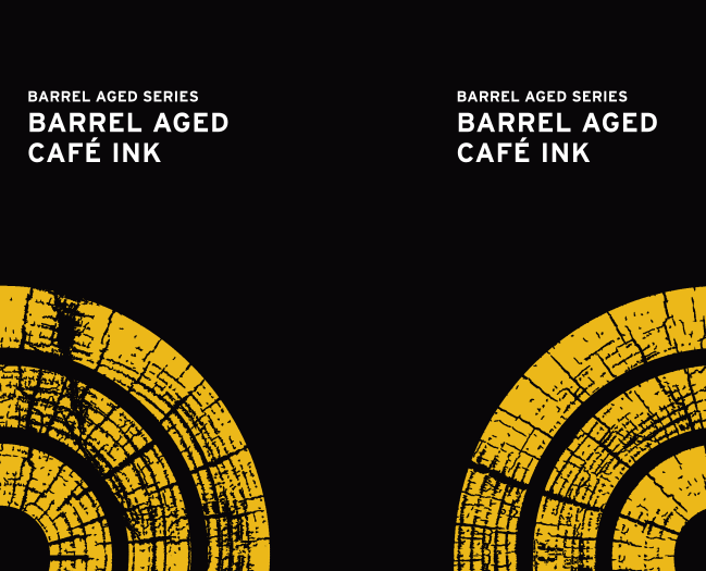 Tap Handle Stickers - Barrel Aged Cafe Ink - Imperial Stout Aged in Bourbon Barrels with Coffee