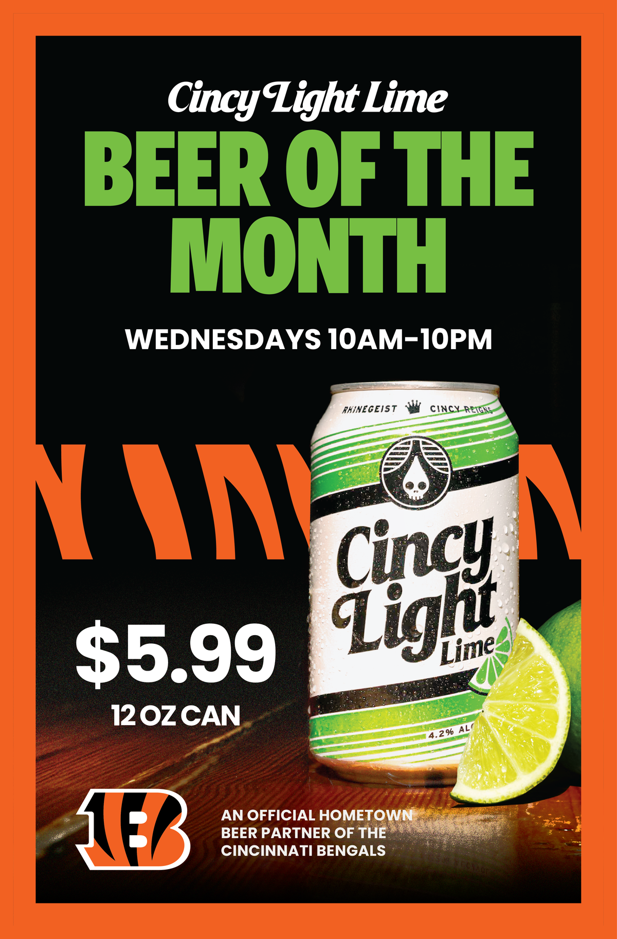 Posters - Cincy Light Lime x Bengals