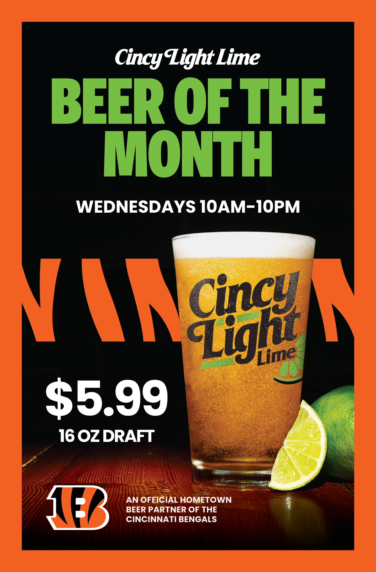 Posters - Cincy Light Lime x Bengals