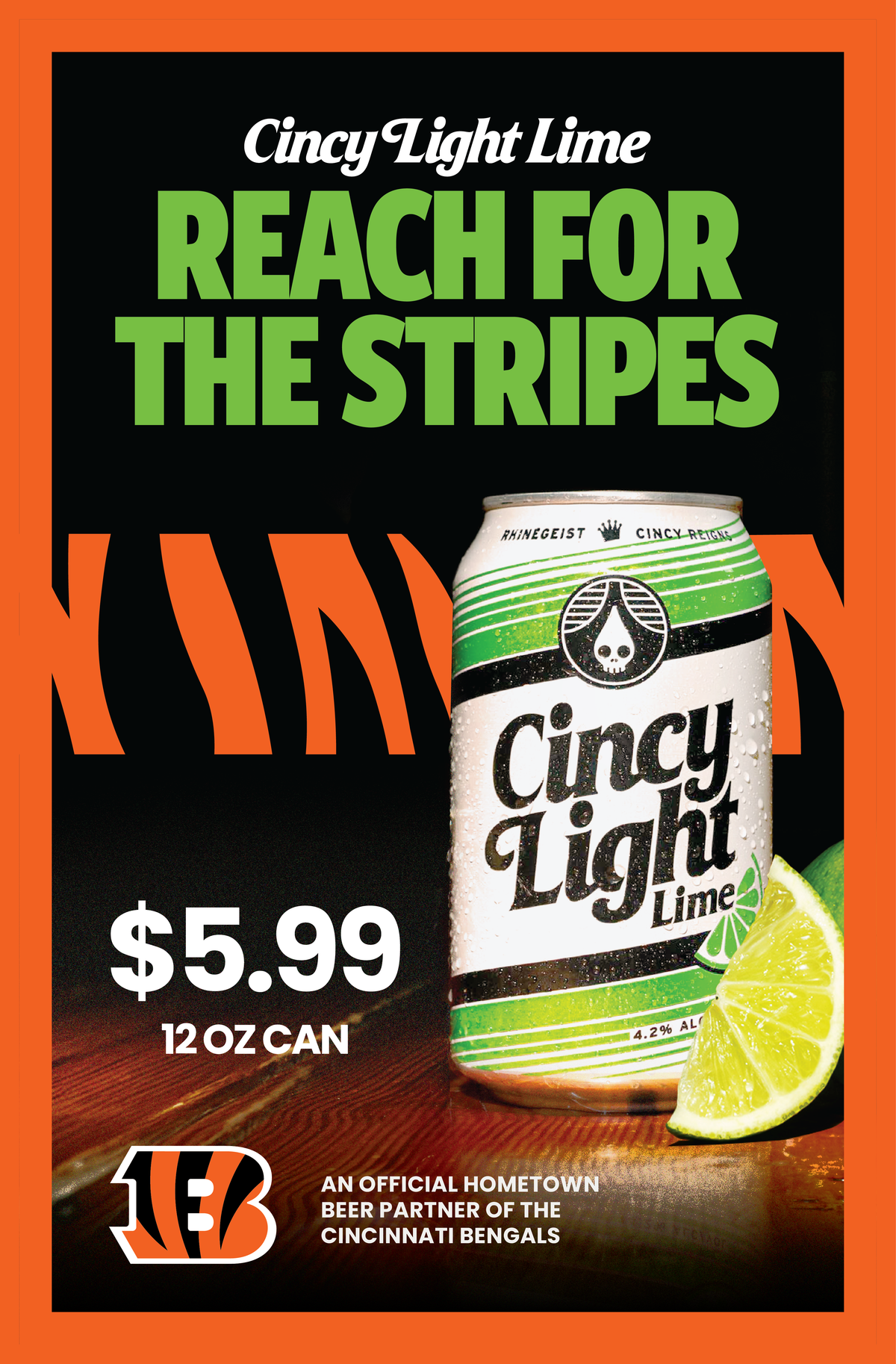 Posters - Cincy Light Lime x Bengals
