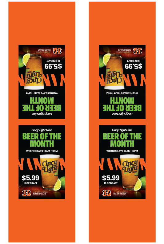 Signage - Table Tents - Cincy Light Lime x Bengals