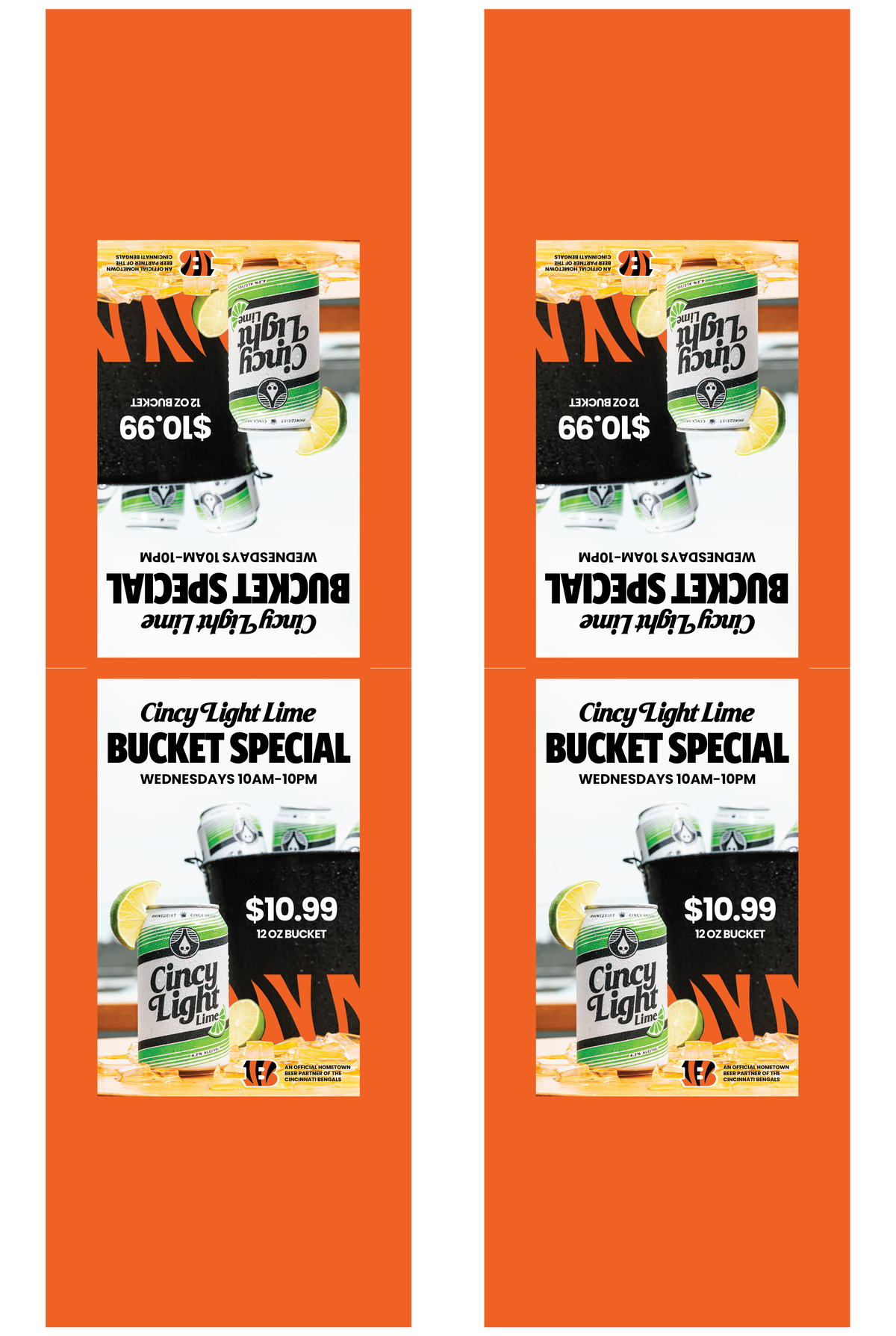 Signage - Table Tents - Cincy Light Lime x Bengals