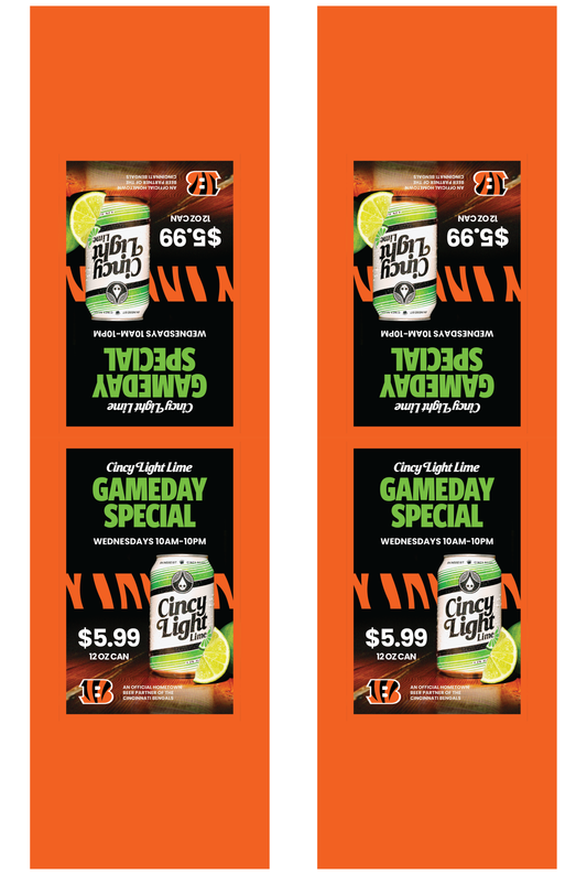 Signage - Table Tents - Cincy Light Lime x Bengals