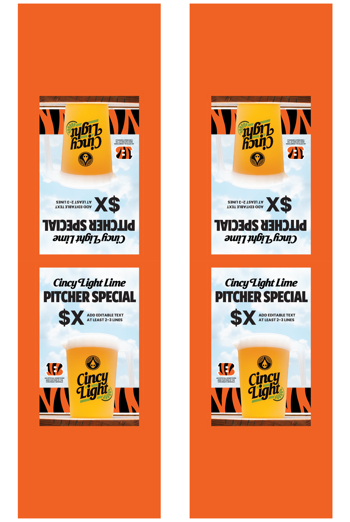 Signage - Table Tents - Cincy Light Lime x Bengals