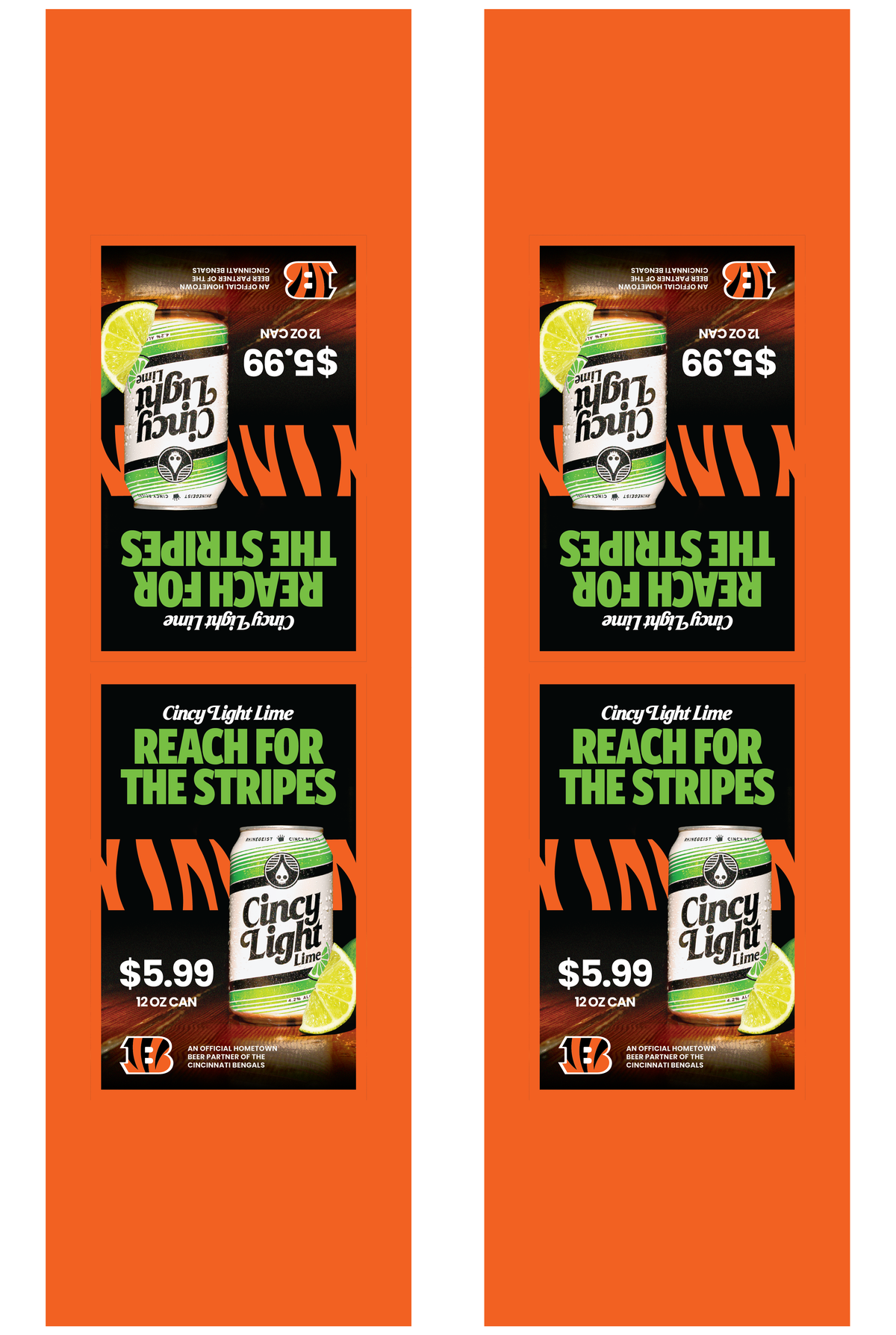Signage - Table Tents - Cincy Light Lime x Bengals