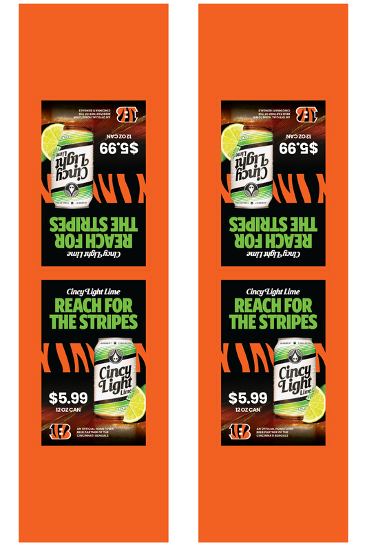 Signage - Table Tents - Cincy Light Lime x Bengals