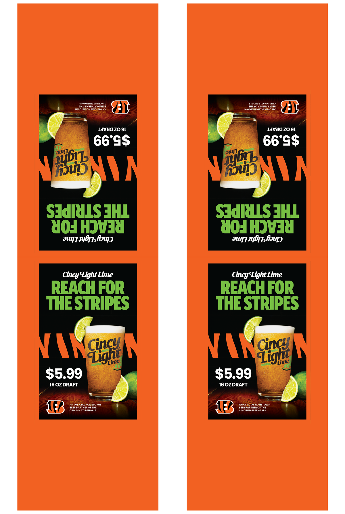 Signage - Table Tents - Cincy Light Lime x Bengals