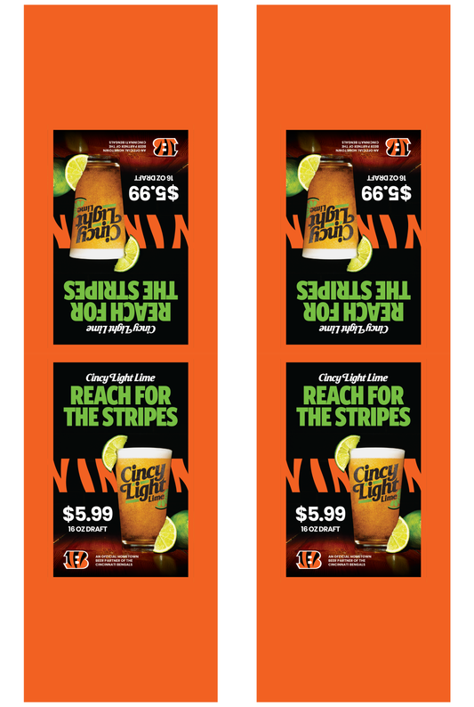 Signage - Table Tents - Cincy Light Lime x Bengals