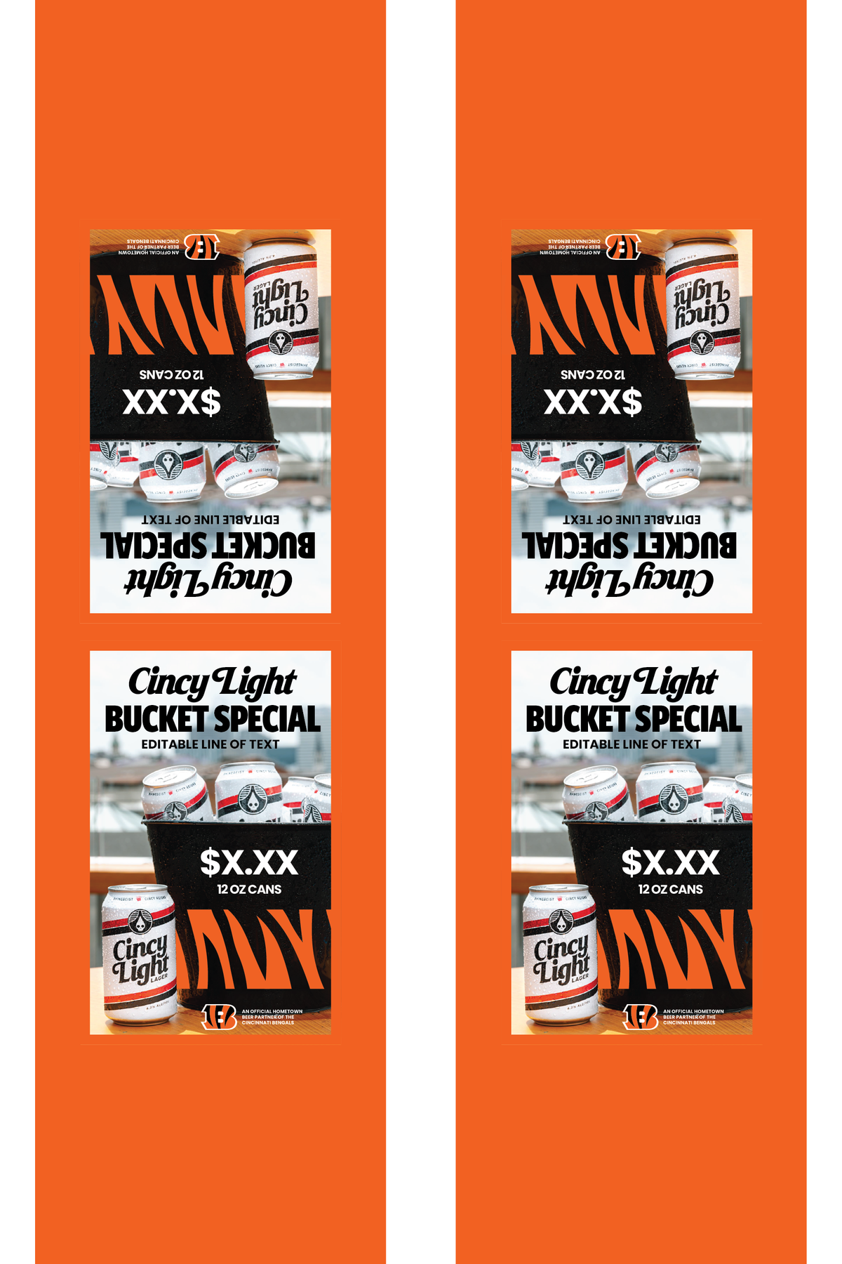 Signage - Table Tents - Cincy Light x Bengals
