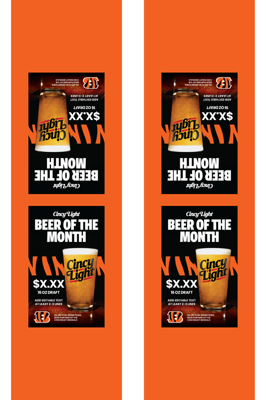 Signage - Table Tents - Cincy Light x Bengals